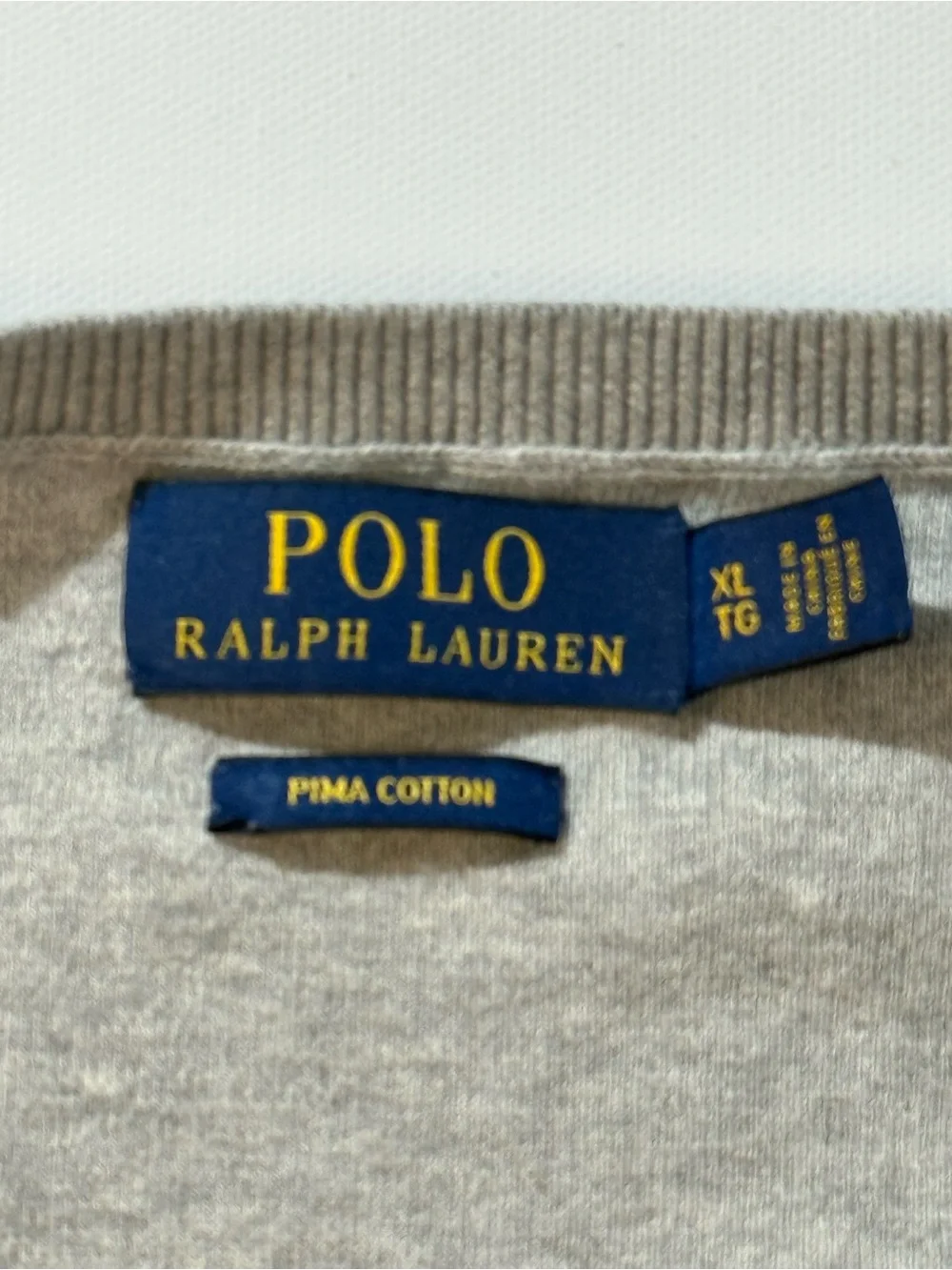 Polo Ralph Lauren Pima Cotton Sweater Vest Gray XL